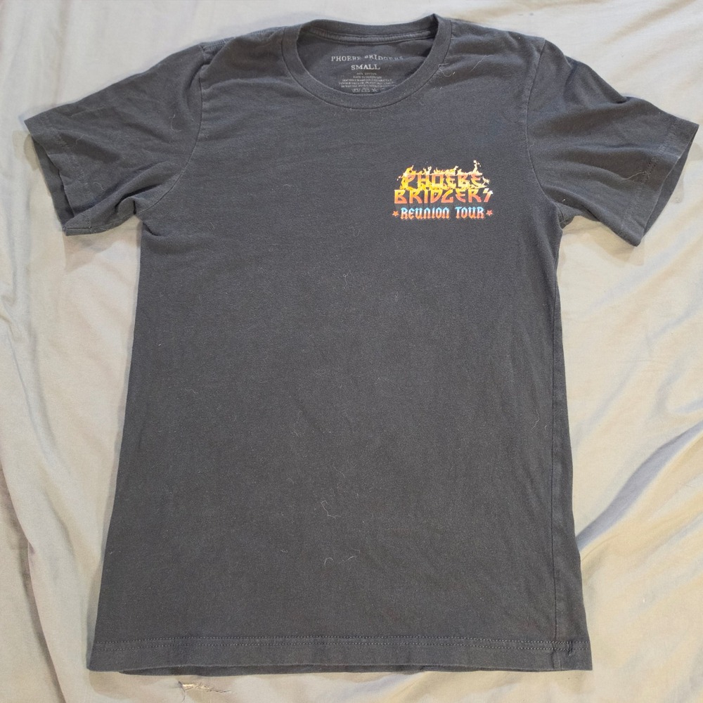 Phoebe Bridgers Reunion Tour 2022 Black Graphic Concert T-Shirt Small